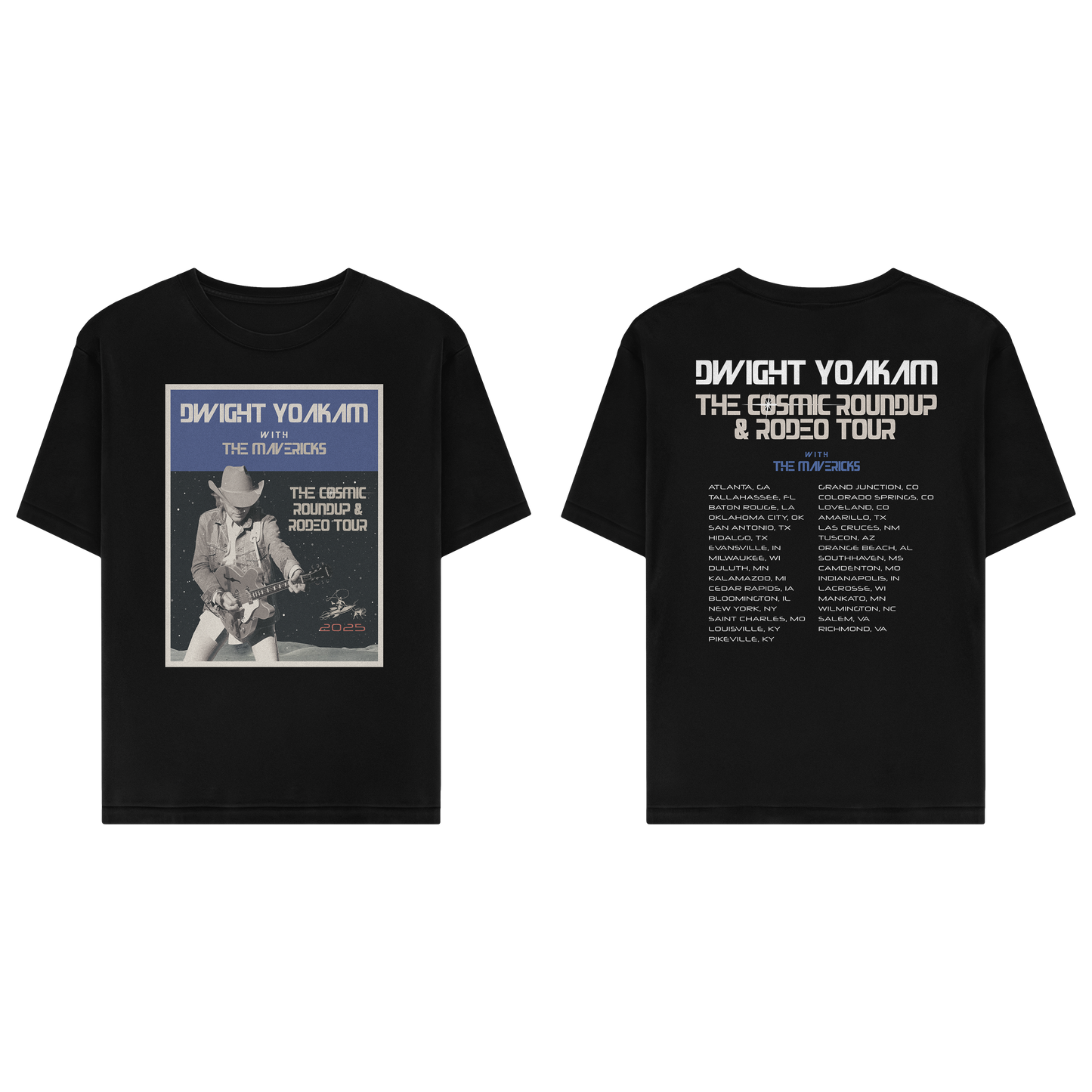 Dwight Yoakam with the Mavericks Black T-Shirt