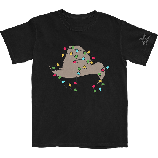 Christmas Light Hat T-Shirt (Black)